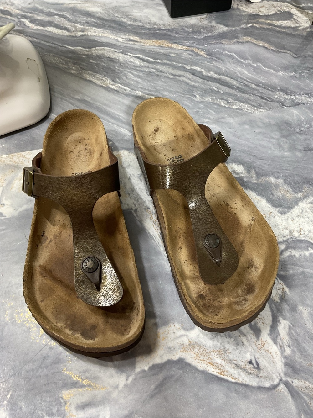 Birkenstock Women Shoes Gizeh T-strap Thong Sandals Flats Slip On Size 38 - Picture 2 of 16